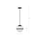 Nuvo Lakeshore 1-Light Small Pendant Matte Black & Natural Brass White Opal Glass 60/7773 - alternate 2